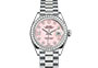 Rolex Lady-Datejust de oro blanco, diamantes y esfera de ópalo rosa engastada de diamantes en Relojería Alemana