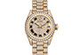 Rolex Lady-Datejust de oro amarillo, diamantes y esfera pavé diamantes en Relojería Alemana