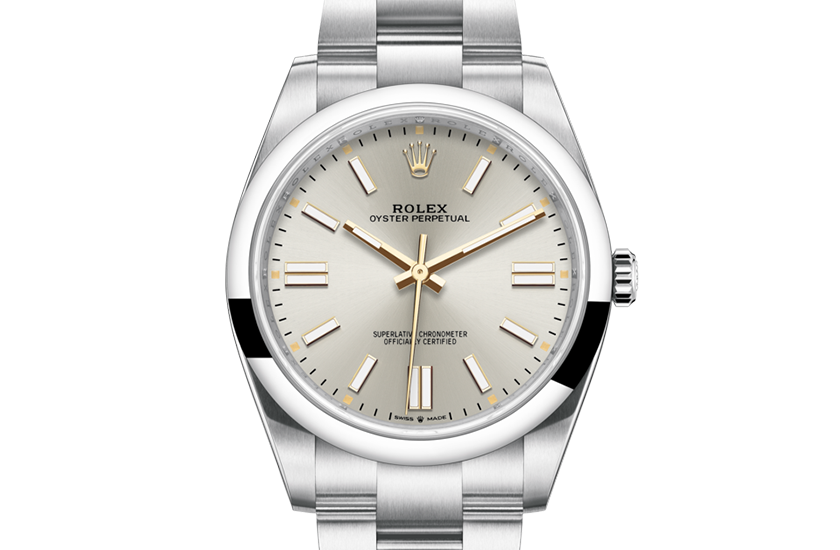 Rolex watch Oyster Perpetual 41 Oystersteel and silver dial in Relojería Alemana 