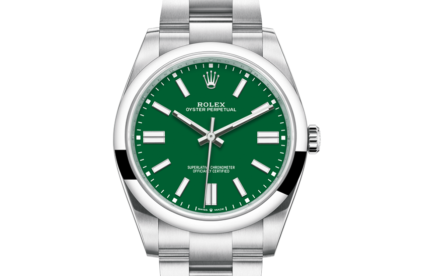 Rolex Oyster Perpetual 41 Oystersteel and Green Dial in Relojería Alemana 