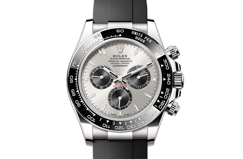 Rolex Cosmograph Daytona white gold and Bright black and steel dial in Relojería Alemana