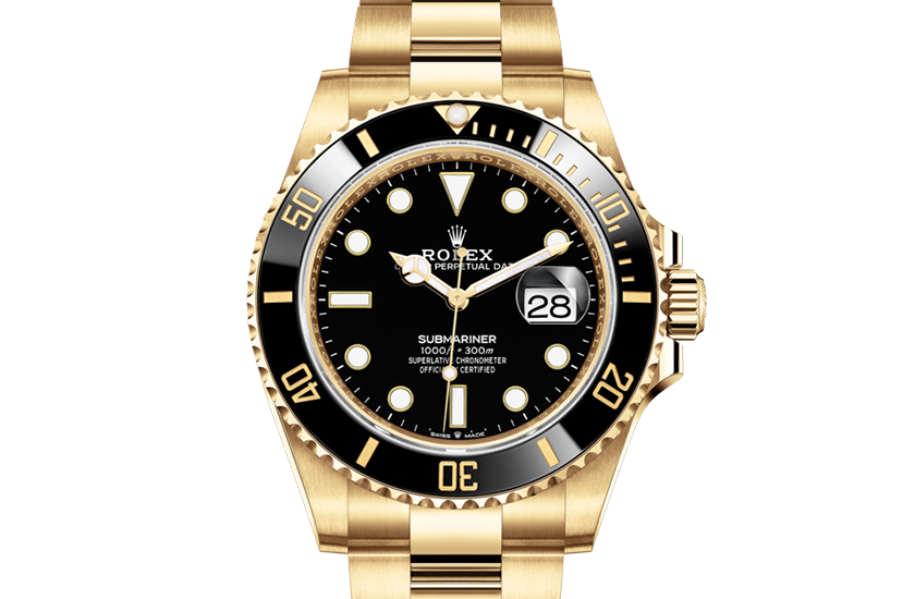 Rolex watch Submariner Date yellow gold and Black Dial in Relojería Alemana 