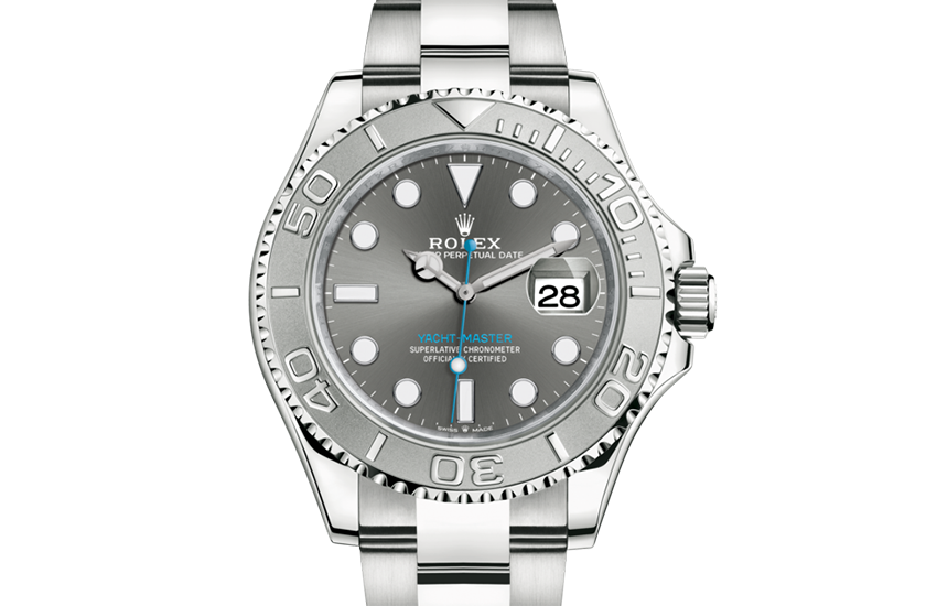 Rolex Yacht-Master 40 Oystersteel and platinum and slate dial in Relojería Alemana