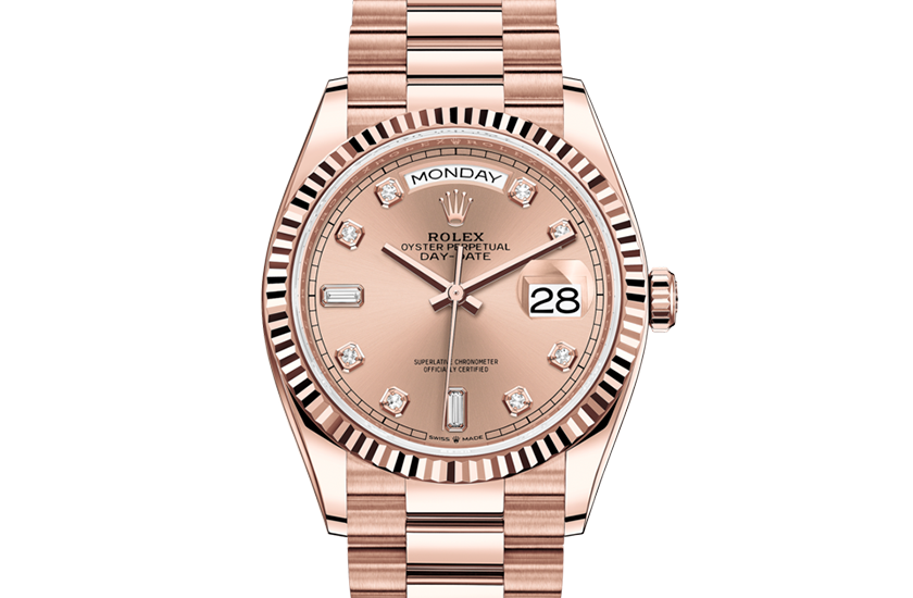 Rolex Day-Date 36 Everose gold and Rosé-colour dial in Relojería Alemana 