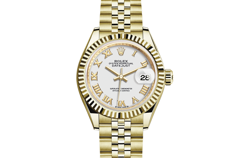 Rolex Lady-Datejust oro amarillo y esfera blanca en Relojería Alemana