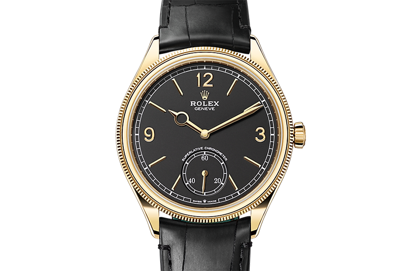 Rolex 1908 18 CT Yellow gold and Intense Black Dial in Relojería Alemana