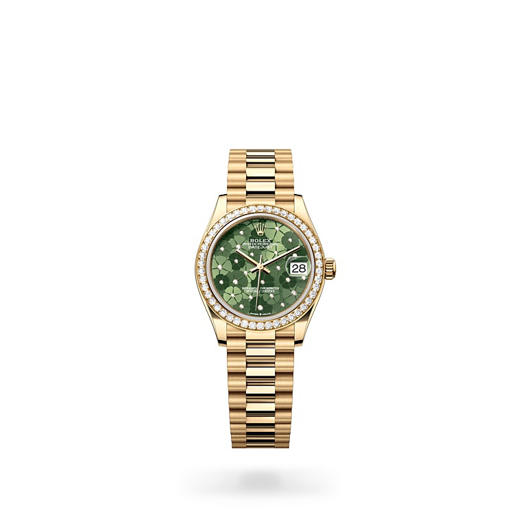 Rolex Datejust 31 Oyster, 31 mm, oro amarillo y diamantes en Relojería Alemana