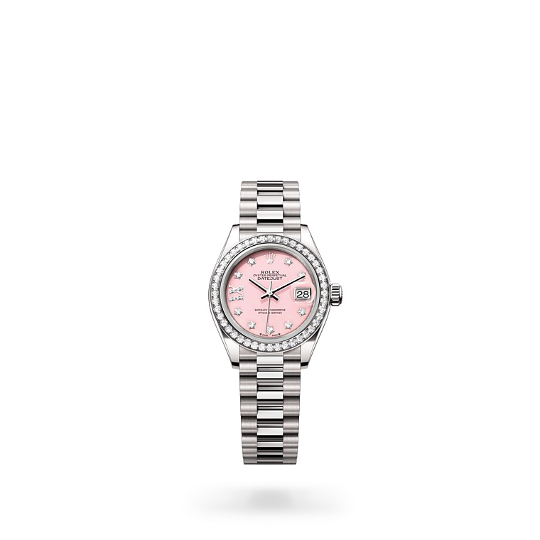 Rolex Lady-Datejust Oyster, 28 mm, white gold with diamonds in Relojería Alemana
