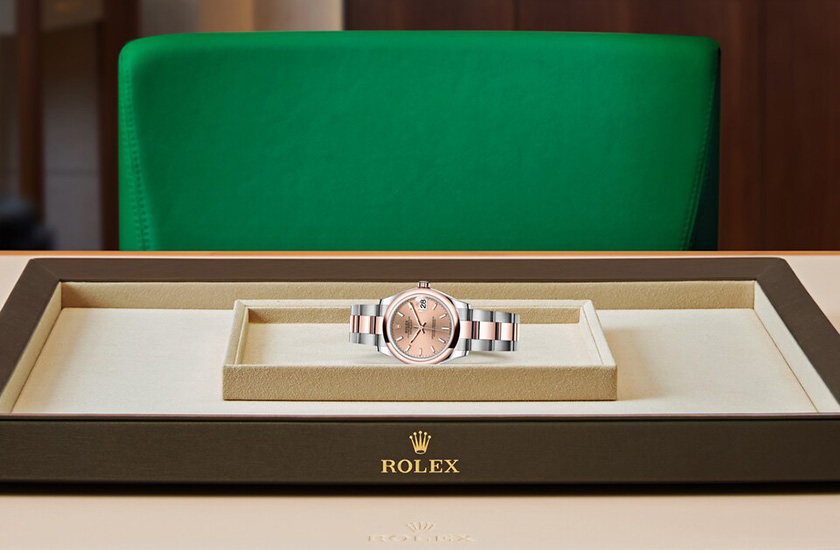 Rolex watch Datejust 31 Oystersteel, Everose gold and Rosé-colour dial watchdesk in Relojería Alemana