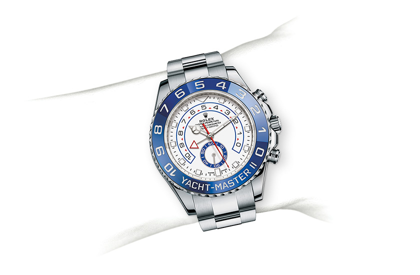 Simulation wrist el Rolex watch Yacht-Master II in Relojería Alemana