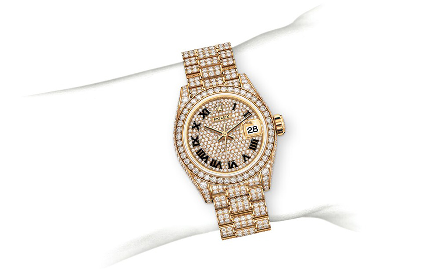 Simulation wrist el Rolex watch Lady-Datejust in Relojería Alemana
